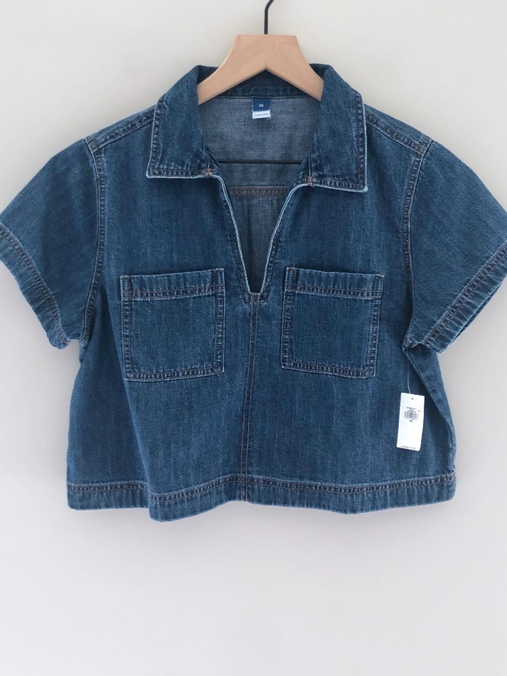 NWT Old Navy Double-Pocket Popover Top